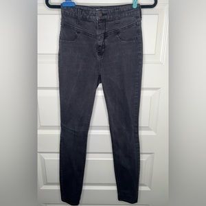 Hollister Black/Grey wash high wasted Skinny Jeans size S.